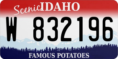 ID license plate W832196