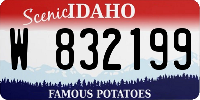 ID license plate W832199