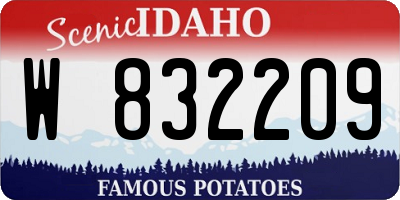 ID license plate W832209