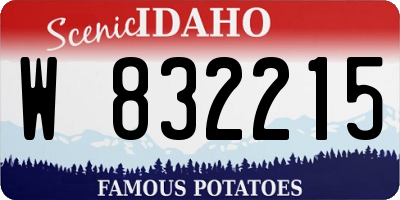 ID license plate W832215
