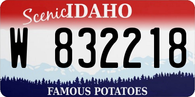 ID license plate W832218