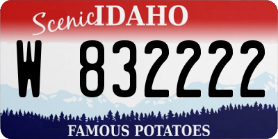 ID license plate W832222
