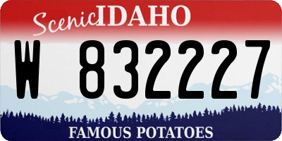 ID license plate W832227