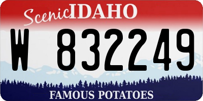 ID license plate W832249