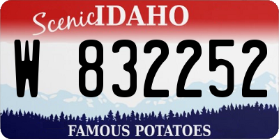 ID license plate W832252
