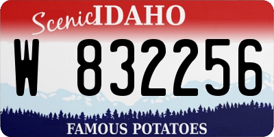ID license plate W832256