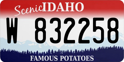 ID license plate W832258