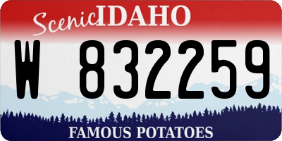 ID license plate W832259