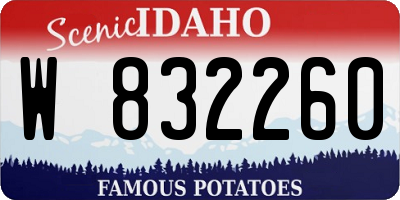 ID license plate W832260
