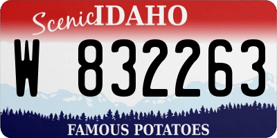 ID license plate W832263