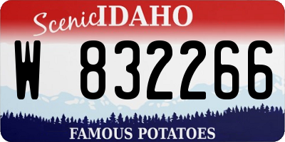 ID license plate W832266