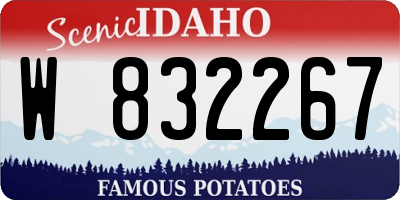 ID license plate W832267