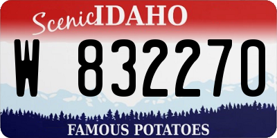 ID license plate W832270