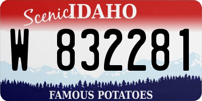 ID license plate W832281