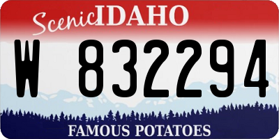 ID license plate W832294