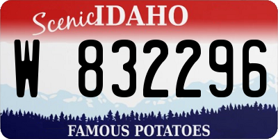 ID license plate W832296