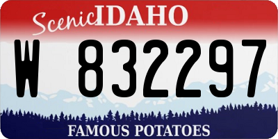 ID license plate W832297
