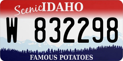 ID license plate W832298
