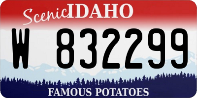 ID license plate W832299