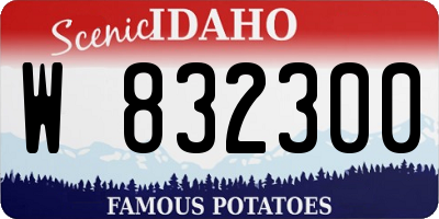 ID license plate W832300