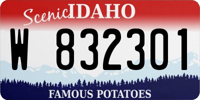 ID license plate W832301