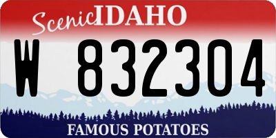 ID license plate W832304
