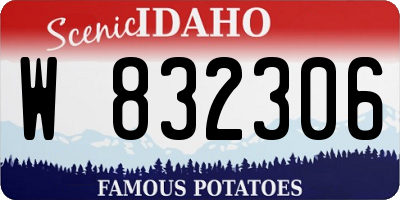 ID license plate W832306