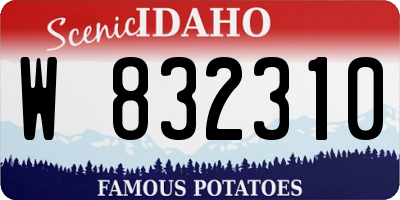 ID license plate W832310