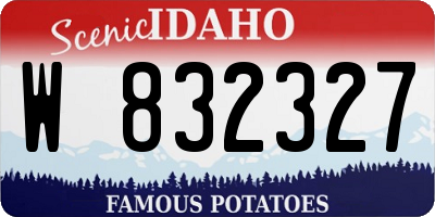 ID license plate W832327