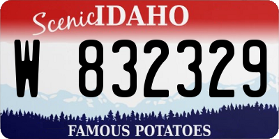 ID license plate W832329