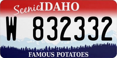 ID license plate W832332