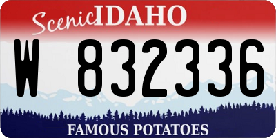 ID license plate W832336