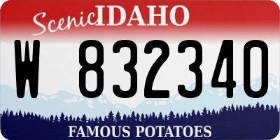 ID license plate W832340