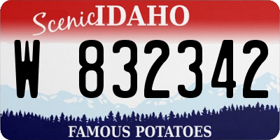 ID license plate W832342