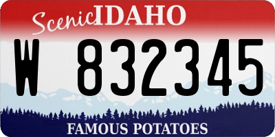 ID license plate W832345