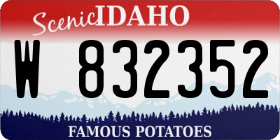 ID license plate W832352