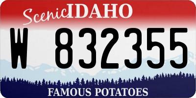 ID license plate W832355
