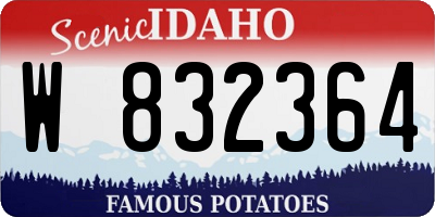 ID license plate W832364