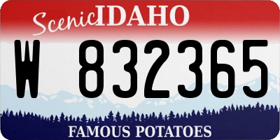 ID license plate W832365