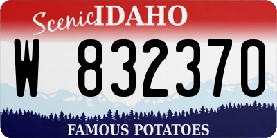 ID license plate W832370