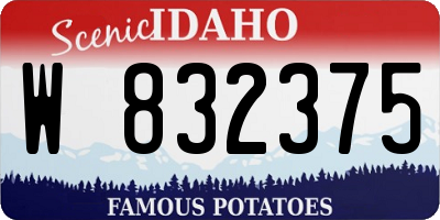 ID license plate W832375
