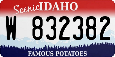 ID license plate W832382