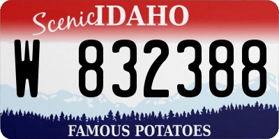 ID license plate W832388