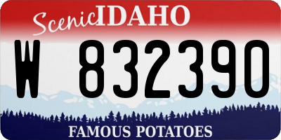 ID license plate W832390