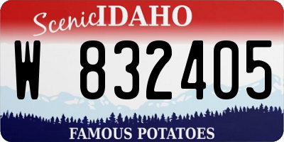 ID license plate W832405