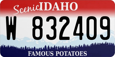 ID license plate W832409