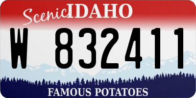 ID license plate W832411