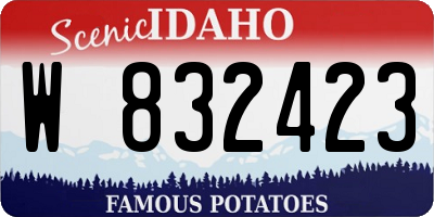 ID license plate W832423