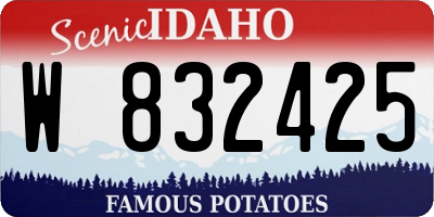 ID license plate W832425