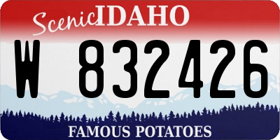 ID license plate W832426